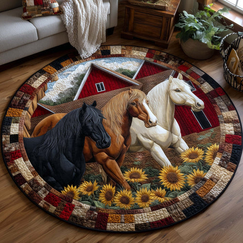Homestead Hooves Quilted Round Mat GFTOTP16999