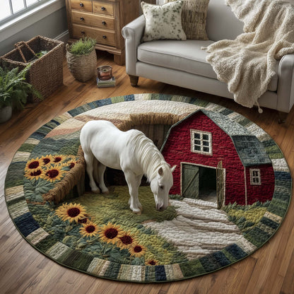 Homestead Hooves Quilted Round Mat GFTOTP17002
