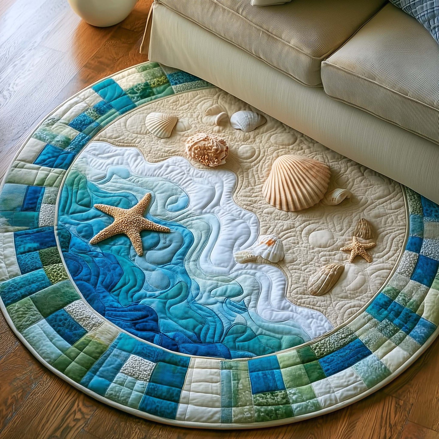 Shoreline Gems Quilted Round Mat GFTOTP17005