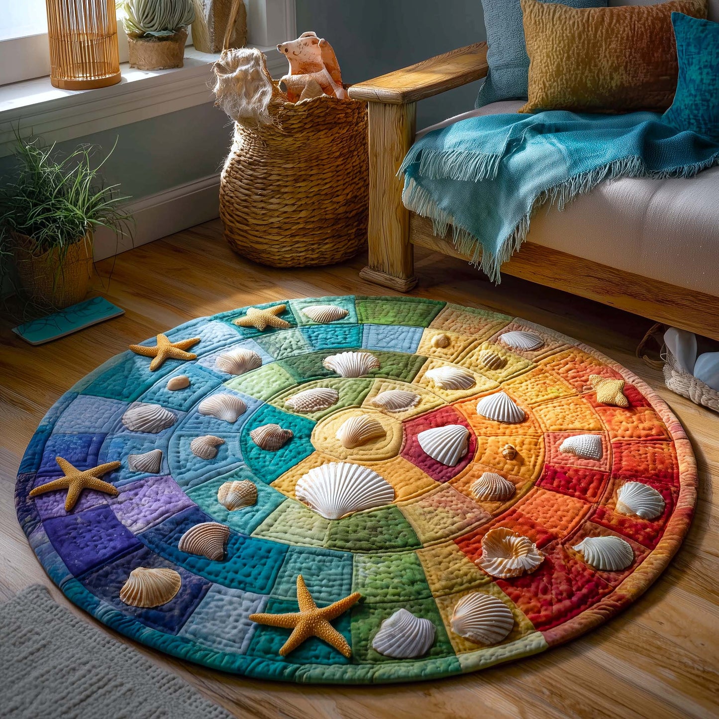Shoreline Gems Quilted Round Mat GFTOTP17007