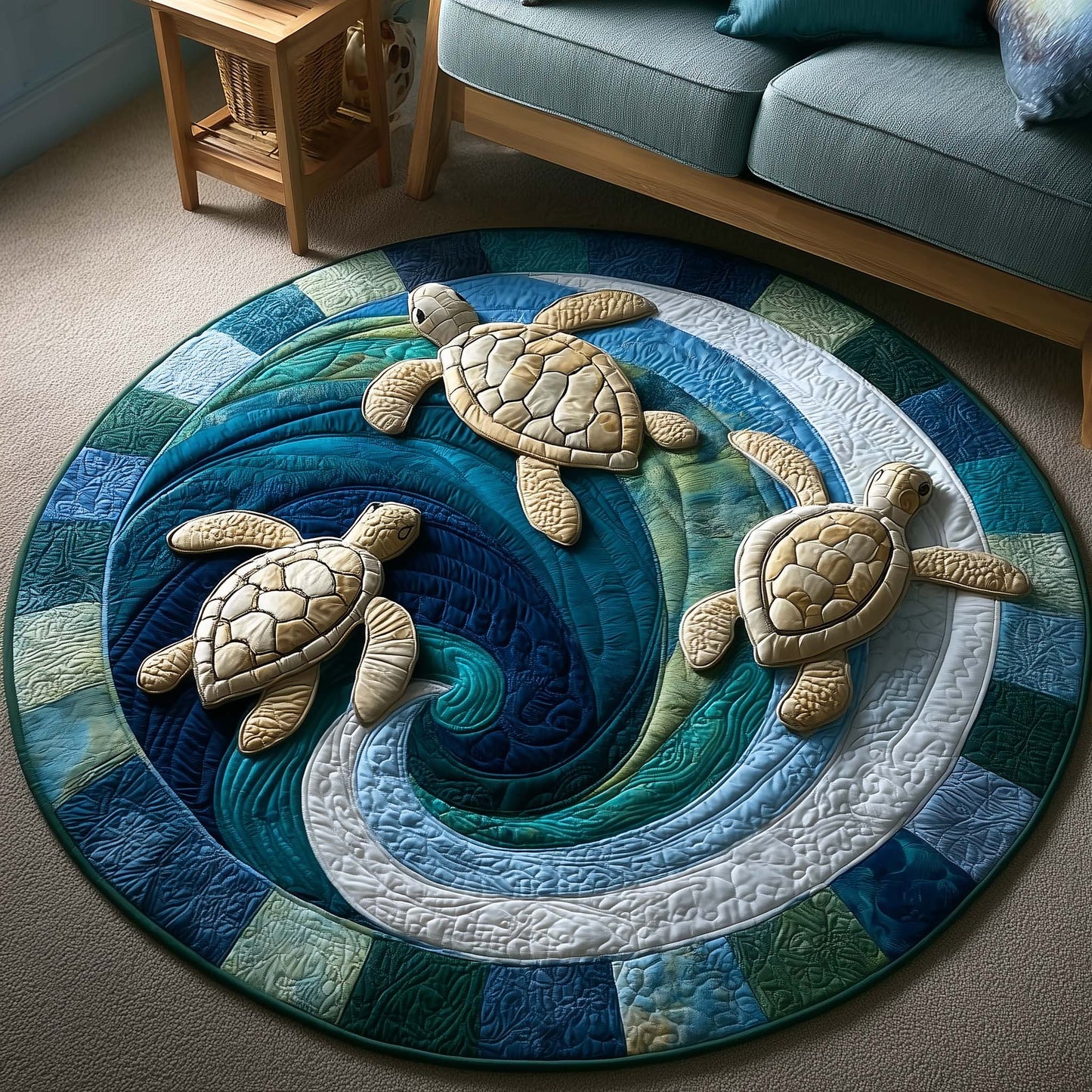 Ocean Drifter Quilted Round Mat GFTOTP17028