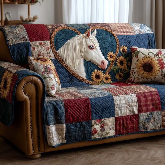 Rustic Gallop Quilted Sofa Cover GFTOTP17074