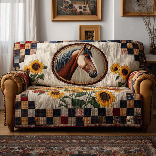 Rustic Gallop Quilted Sofa Cover GFTOTP17075