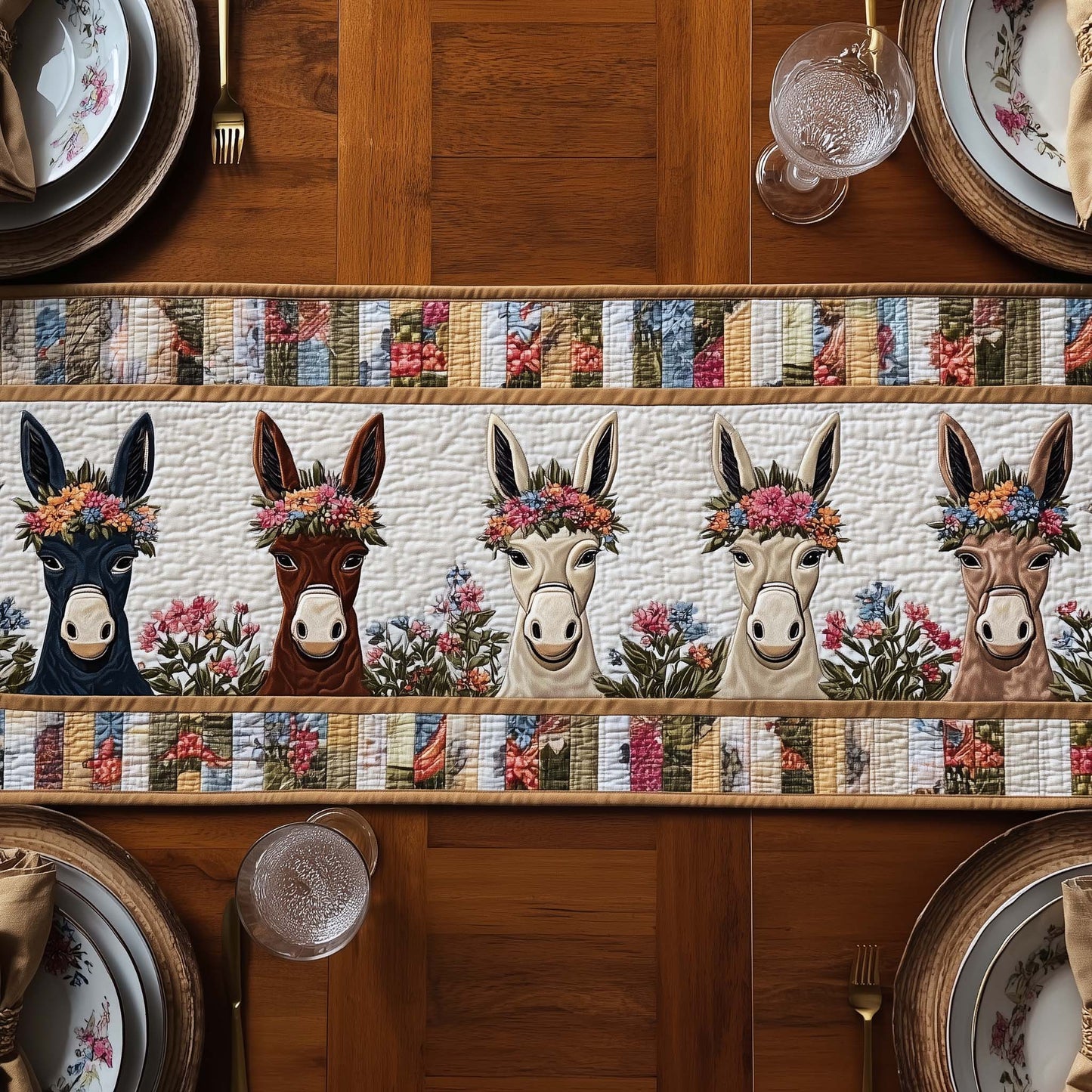 Funky Donkey Quilted Table Runner GFTOTP17088