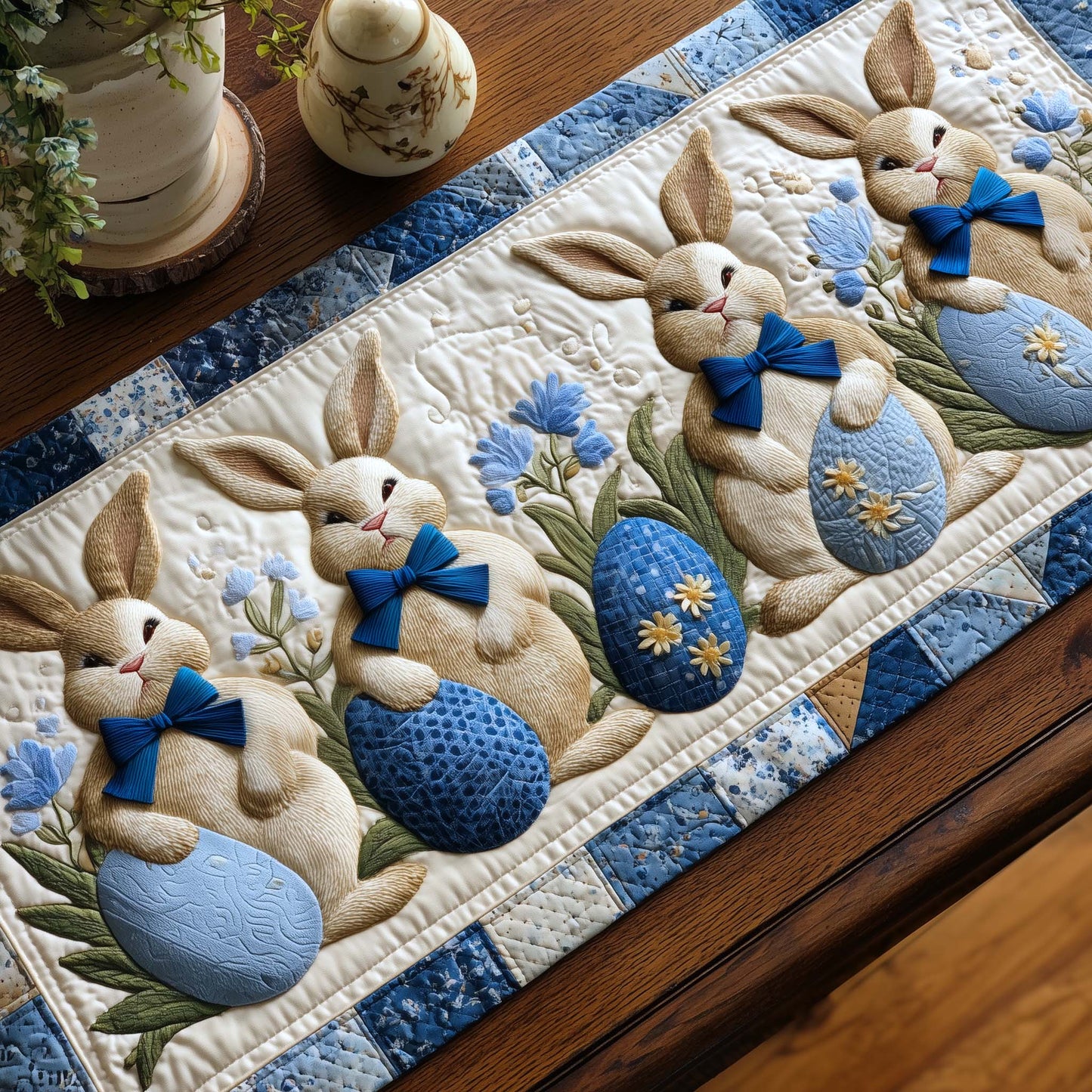 Spring Hopper Quilted Table Runner GFTOTP17125