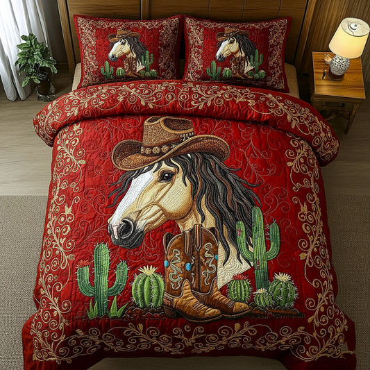 Weathered Gallop 3-Piece Quilted Bedding Set GFTOTP17152