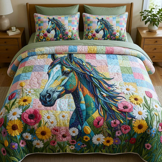 Weathered Gallop 3-Piece Quilted Bedding Set GFTOTP17156
