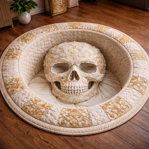 Mystique Skull Quilted Round Mat GFTOTP17360