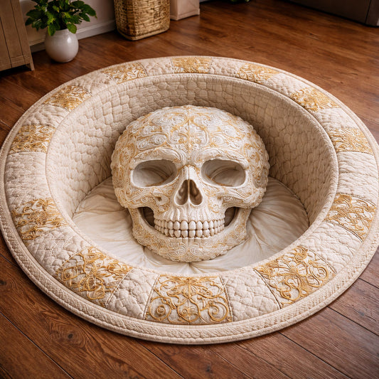 Mystique Skull Quilted Round Mat GFTOTP17360