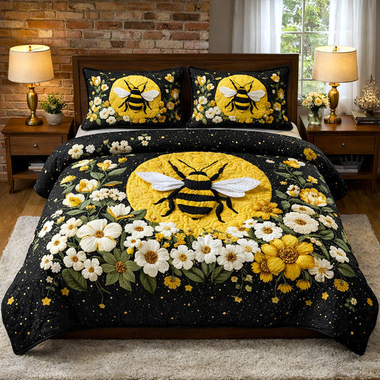 Honey Buzz 3-Piece Quilted Bedding Set GFTOTP17409