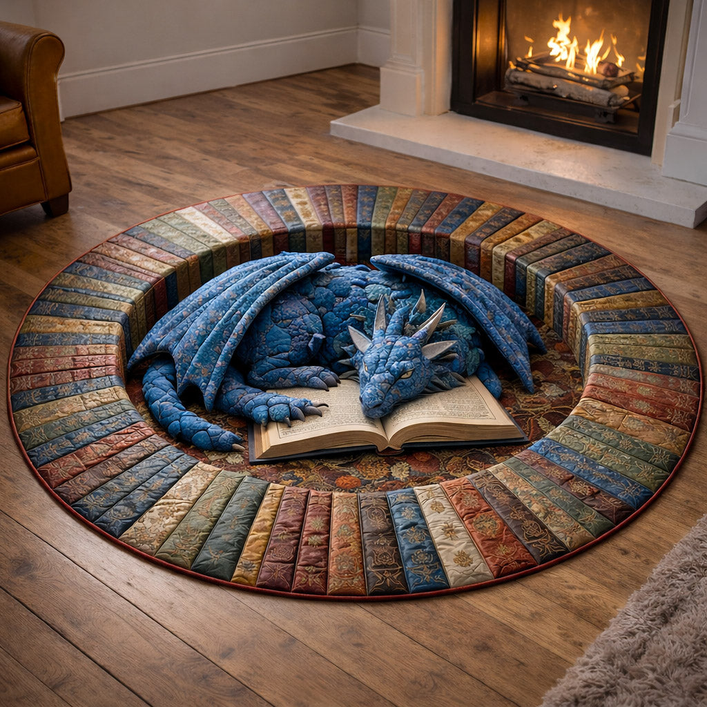 Hidden Library Quilted Round Mat GFTOTP17506
