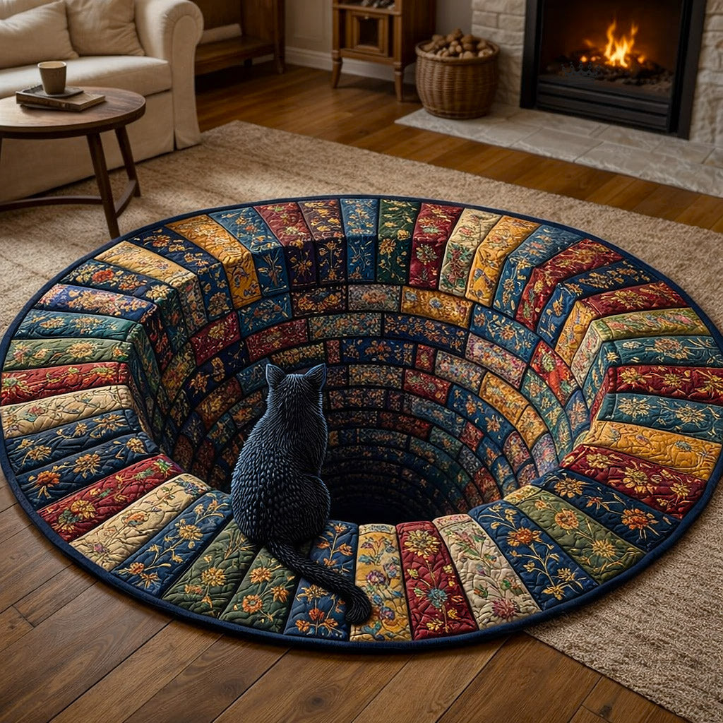 Hidden Library Quilted Round Mat GFTOTP17511
