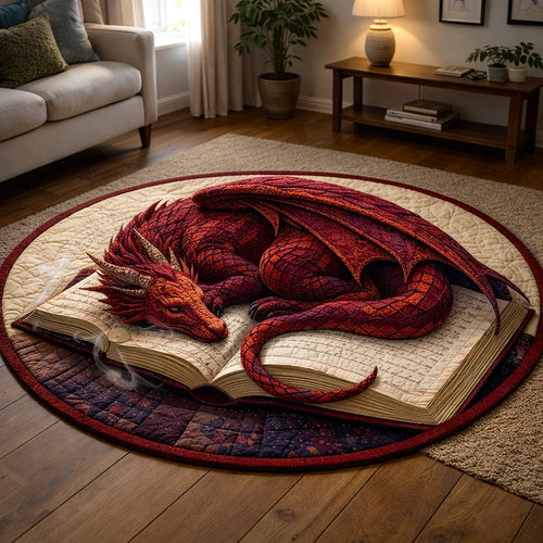 Hidden Library Quilted Round Mat GFTOTP17512