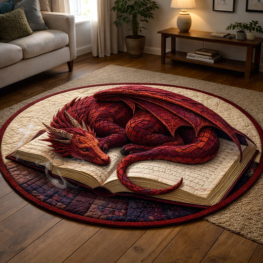 Hidden Library Quilted Round Mat GFTOTP17512