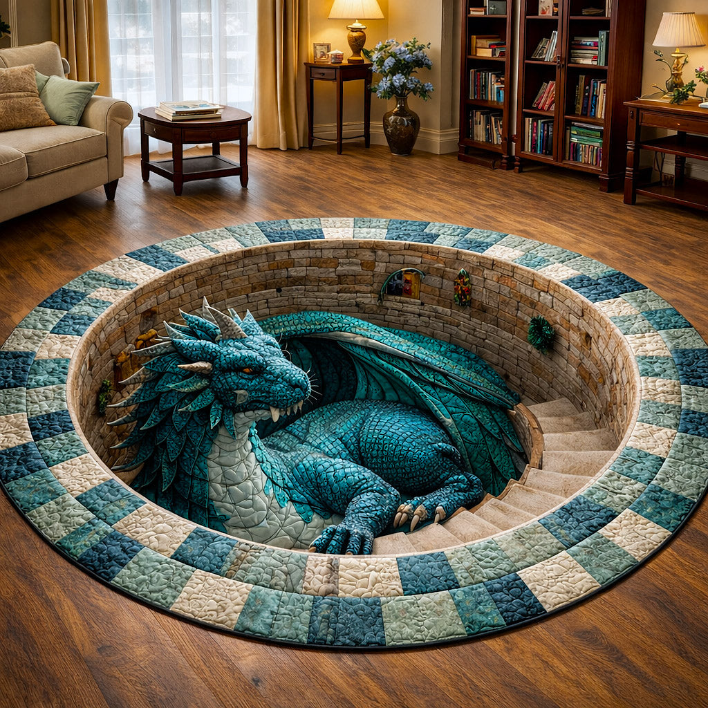 Dragon Charm Quilted Round Mat GFTOTP17542