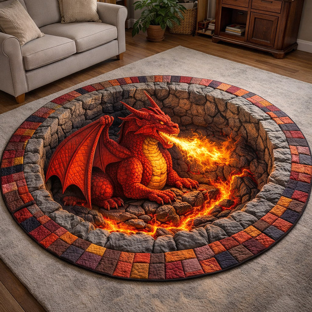 Dragon Charm Quilted Round Mat GFTOTP17544
