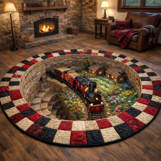 Rail Journey Quilted Round Mat GFTOTP17548