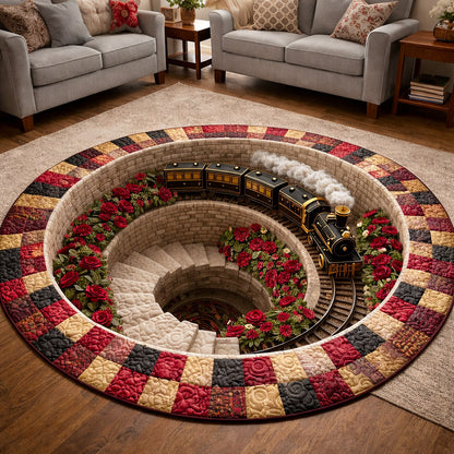 Rail Journey Quilted Round Mat GFTOTP17550