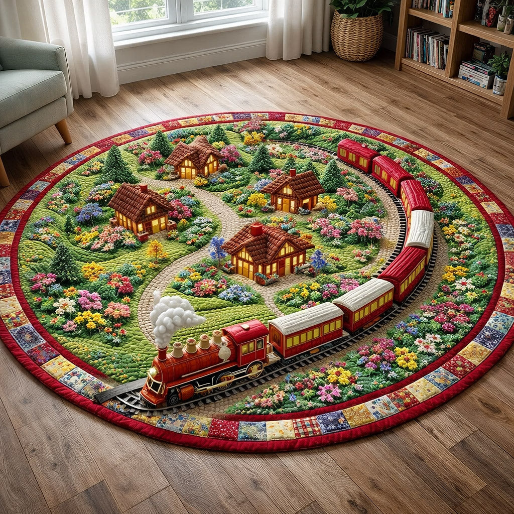 Rail Journey Quilted Round Mat GFTOTP17551