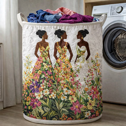 Ebony Glow Quilted Laundry Basket GFTOTP17554