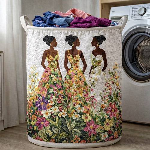 Ebony Glow Quilted Laundry Basket GFTOTP17554