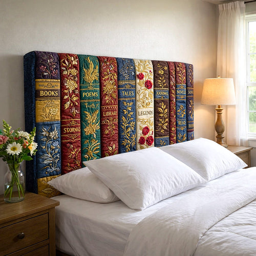 Literary Haven Quilted Headboard Slipcover GFTOTP17644