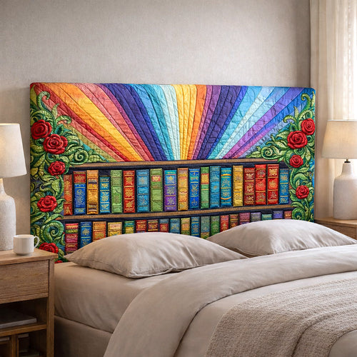 Literary Haven Quilted Headboard Slipcover GFTOTP17645