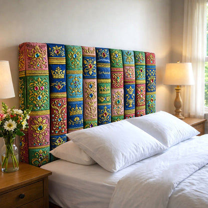 Literary Haven Quilted Headboard Slipcover GFTOTP17646