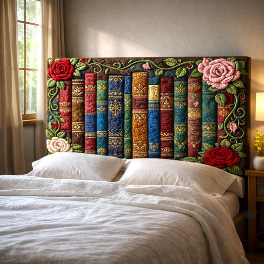 Literary Haven Quilted Headboard Slipcover GFTOTP17647