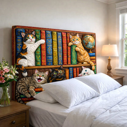 Literary Haven Quilted Headboard Slipcover GFTOTP17648