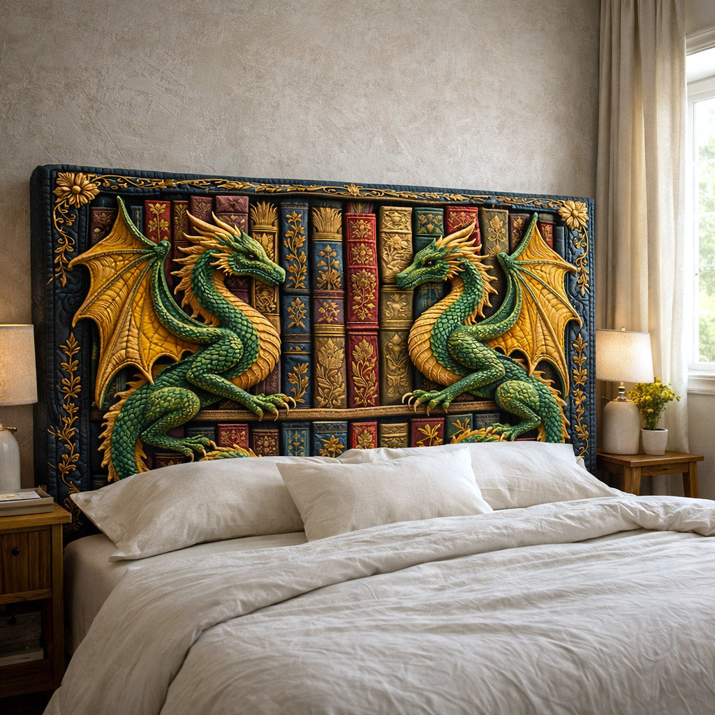 Literary Haven Quilted Headboard Slipcover GFTOTP17651