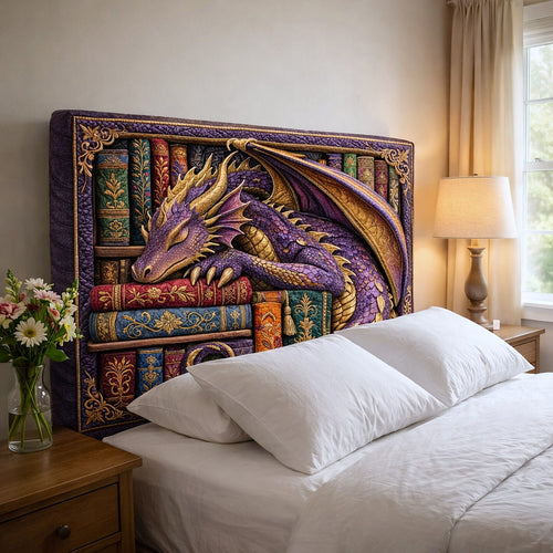 Literary Haven Quilted Headboard Slipcover GFTOTP17654
