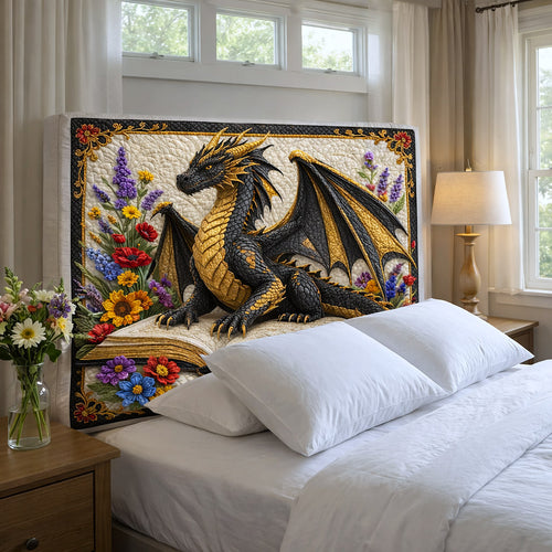 Literary Haven Quilted Headboard Slipcover GFTOTP17655