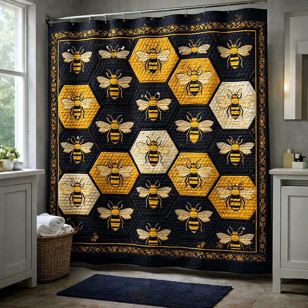 Honey Buzz Shower Curtain GFTOTP17725
