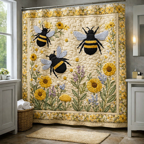 Honey Buzz Shower Curtain GFTOTP17726