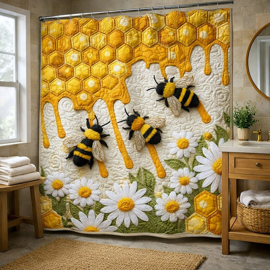 Honey Buzz Shower Curtain GFTOTP17728