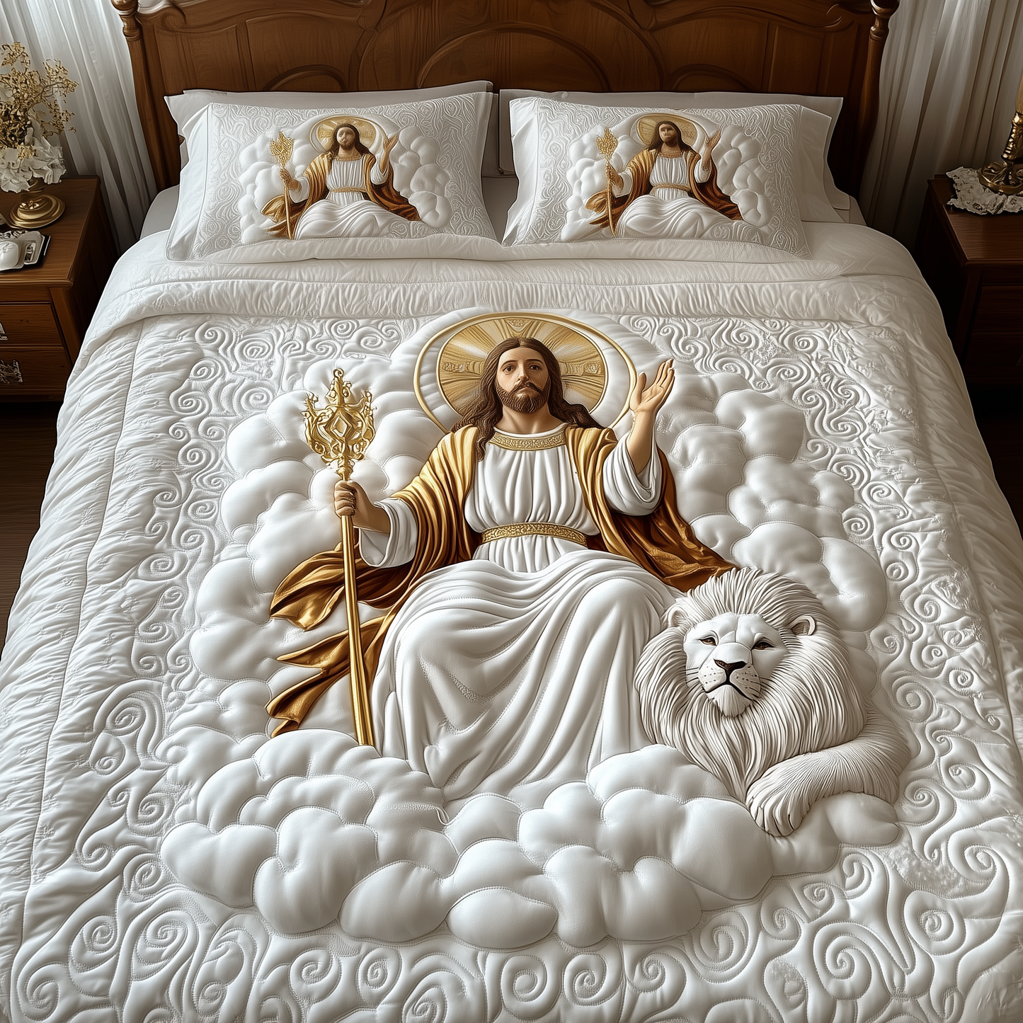 Jesus 3-Piece Quilted Bedding Set GFTOTP1773