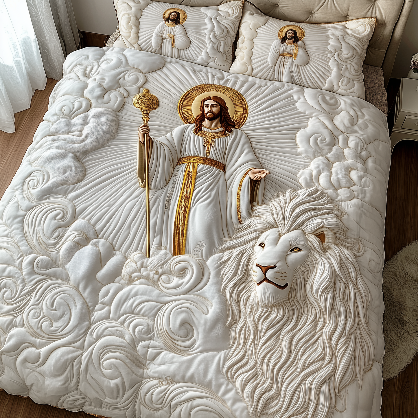 Jesus 3-Piece Quilted Bedding Set GFTOTP1774