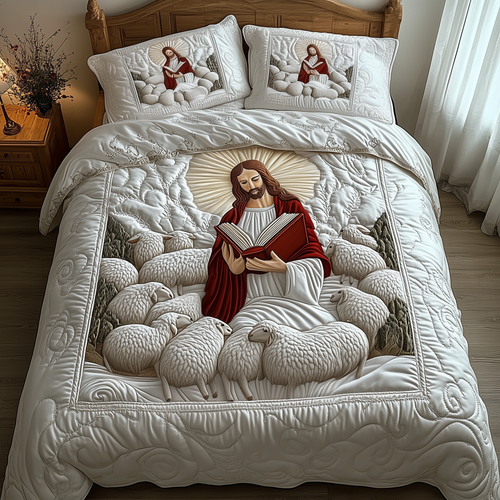 Jesus 3-Piece Quilted Bedding Set GFTOTP1775