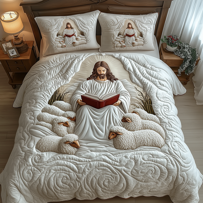 Jesus 3-Piece Quilted Bedding Set GFTOTP1776