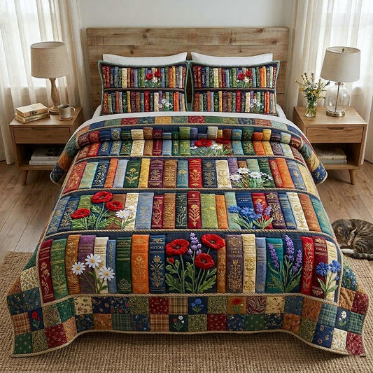 Library Nook 3-Piece Quilted Bedding Set GFTOTP17778