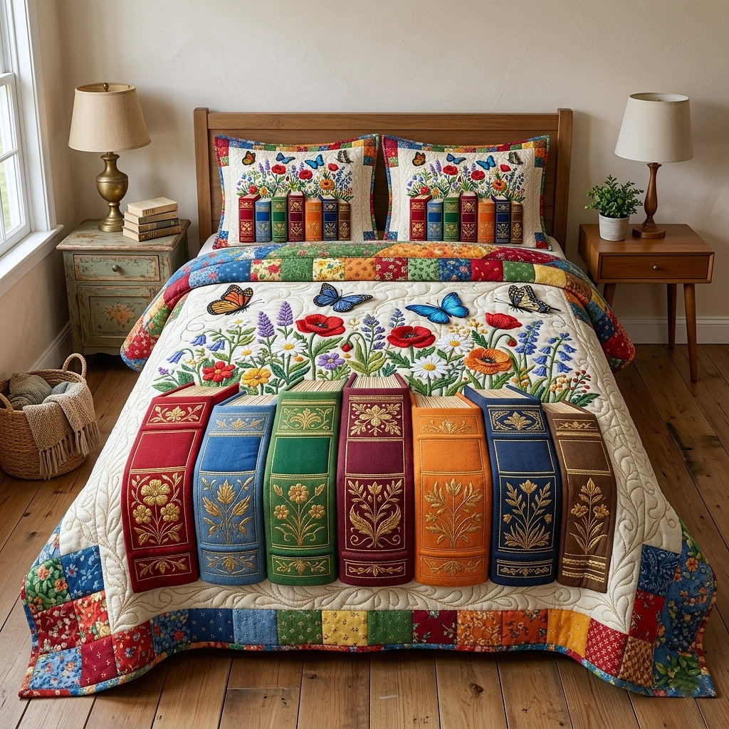 Library Nook 3-Piece Quilted Bedding Set GFTOTP17779