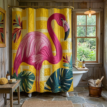 Tropical Flamingo Shower Curtain GFTOTP17790