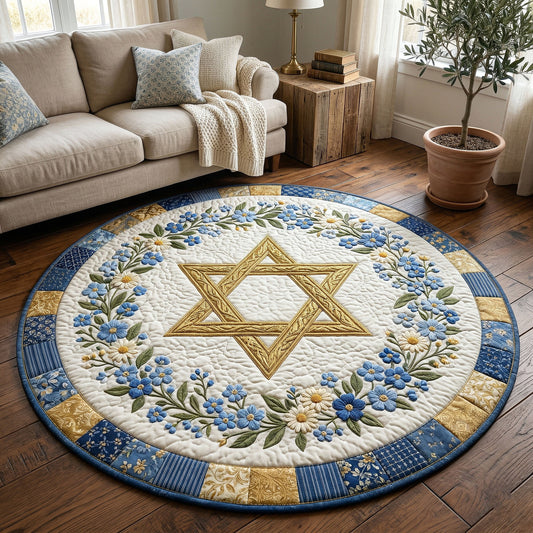 Jewish Heritage Quilted Round Mat GFTOTP18121