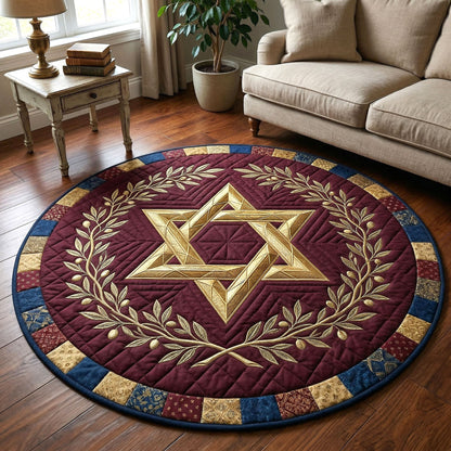 Jewish Heritage Quilted Round Mat GFTOTP18122