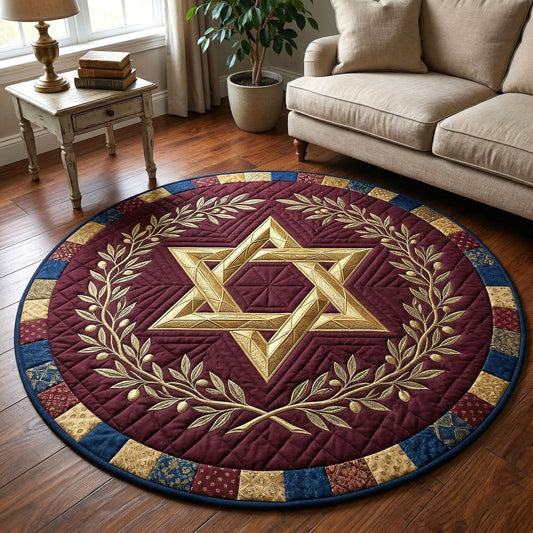 Jewish Heritage Quilted Round Mat GFTOTP18122
