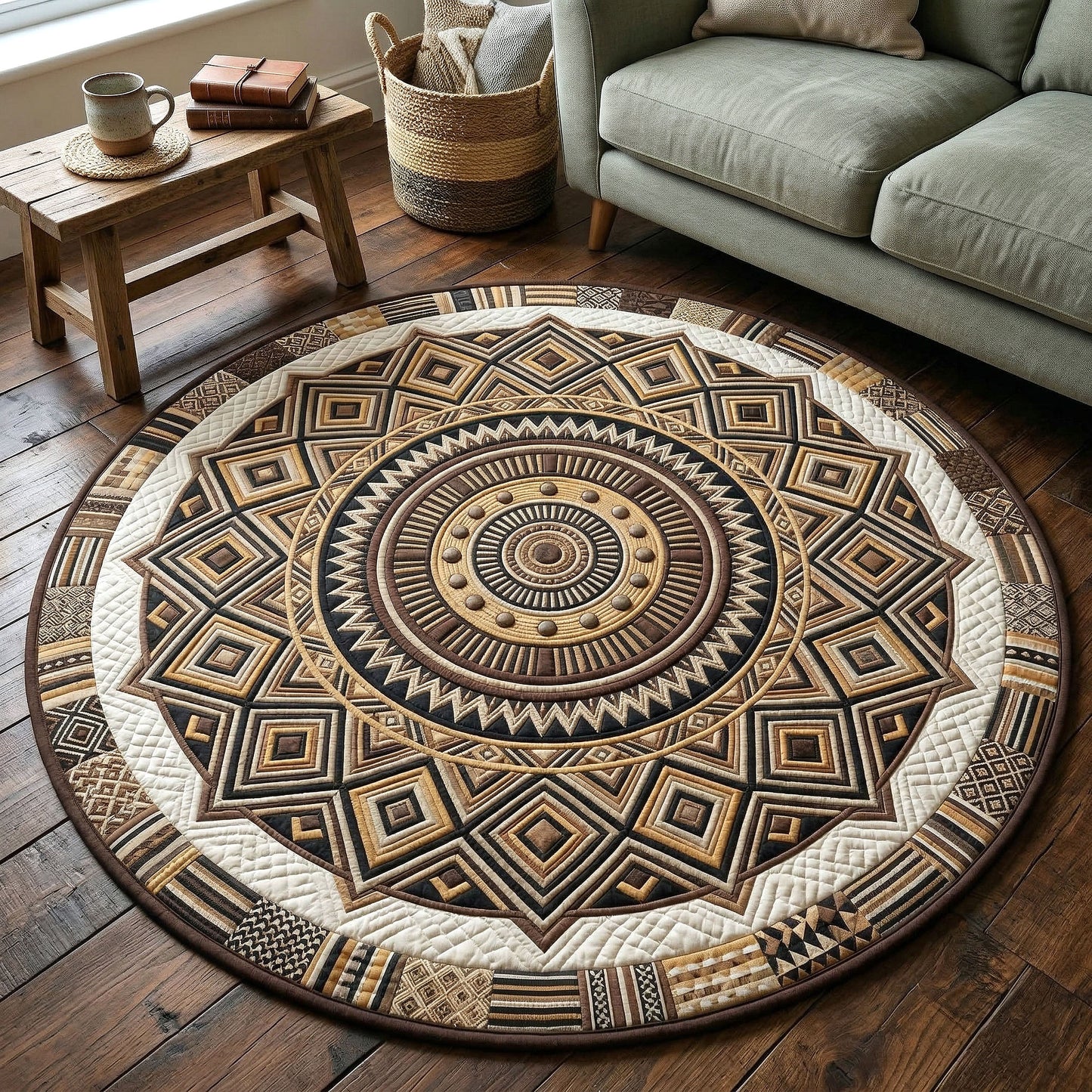 Tribal Heritage Quilted Round Mat GFTOTP18126
