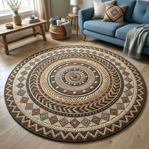 Tribal Heritage Quilted Round Mat GFTOTP18127