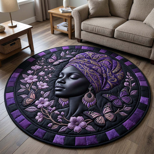 Melanin Goddess Quilted Round Mat GFTOTP18201