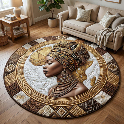 Melanin Goddess Quilted Round Mat GFTOTP18202